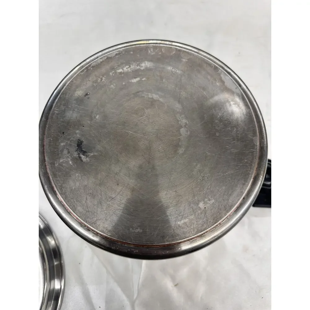 Vintage Royal Prestige 6 Qt 7-Ply Stainless Steel Dutch Oven Pot Valve Lid USA